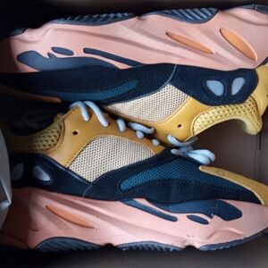 Yeezy Wave Runner Sneakers in Yellow, Black, Peach